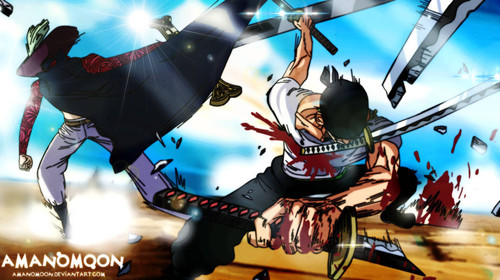 one piece special boichi crossover zoro vs mihawk by amanomoon ddcpw6n pre.jpg