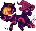 Pumpkin witch cozie spirit.gif