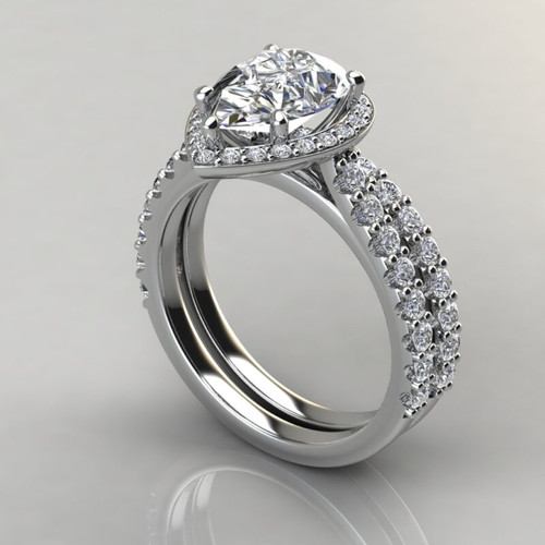 Halo Cathedral Pear Cut Moissanite Bridal Set 6.jpg