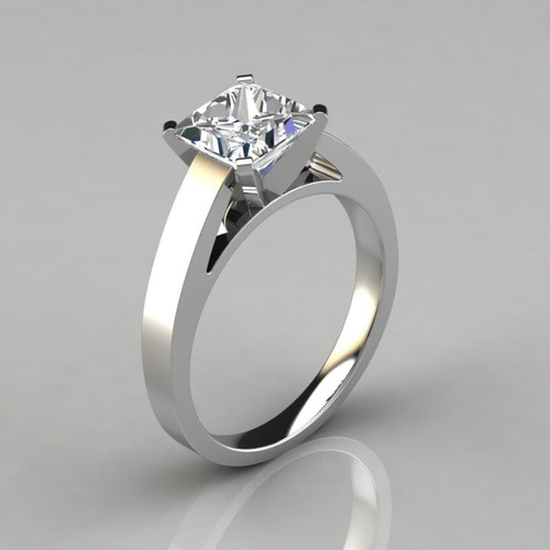 Edged Solitaire Cathedral Style Moissanite Engagement Ring 4.jpg