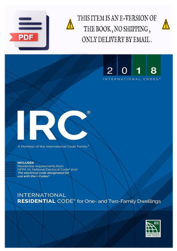 2018 IRC International Residential Code for One & Two Family Paperback Book ICC.png