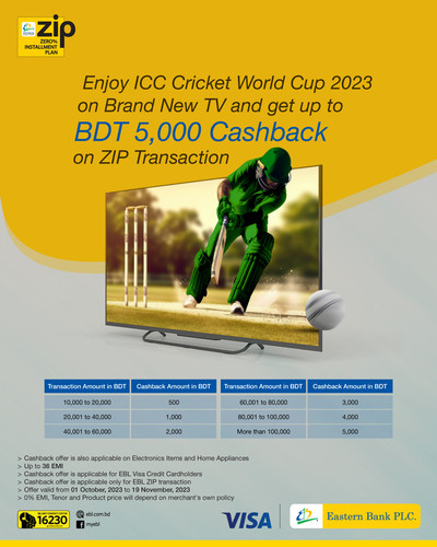 ZIP creative for TV, Electronics Items and Home Appliances focusing on ICC Cricket World Cup 2023 ED.jpg
