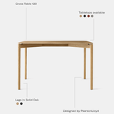 TAKT Cross Table 120 Oak