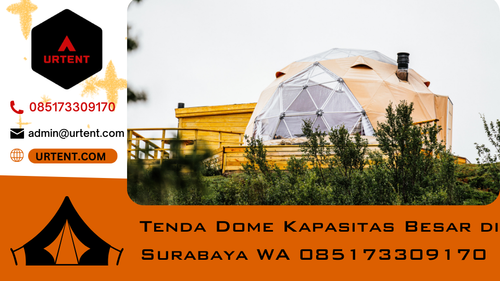 Anda sedang mencari tenda dome dengan kapasitas besar di Surabaya? Kami memiliki solusi yang tepat untuk Anda. Tenda Dome kami yang luas dan nyaman cocok untuk berbagai acara, mulai dari pesta besar hingga acara perusahaan yang penting.

Tidak hanya kami menyediakan tenda yang nyaman, tetapi kami juga menawarkan pelayanan yang profesional dan ramah. Tenda Dome kami dilengkapi dengan fasilitas modern, sehingga Anda dapat mengadakan acara Anda dengan nyaman dan lancar.

Hubungi kami melalui WA di 085173309170 atau email admin@urtent.com untuk informasi lebih lanjut dan pemesanan. Jangan lewatkan kesempatan untuk membuat acara Anda lebih istimewa dengan tenda dome kapasitas besar kami. Kami siap membantu Anda mewujudkan acara yang tak terlupakan.