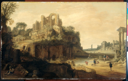 Groenewegen, Pieter Anthonisz Римский пейзаж с Палатином и Римским форумом, 1657, 56 cm x 90,5 cm, Д