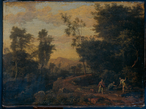 Genoels, Abraham Пейзаж с Дианой на охоте, 1723, 23 cm х 31,5 cm, Холст, масло