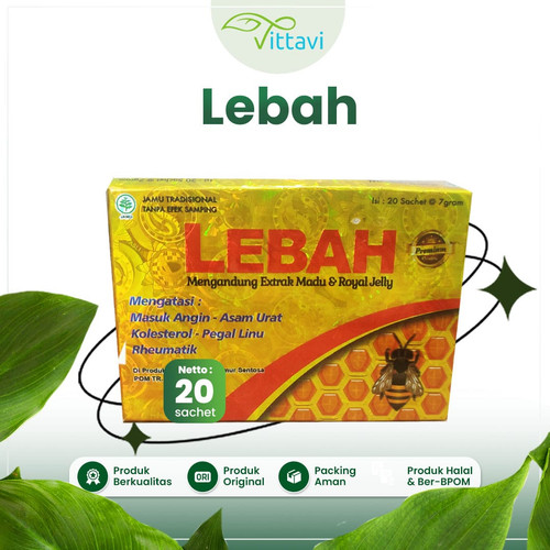 Lebah Original Jamu Asam Urat Pegal Linu extrak madu royal jelly.jpg
