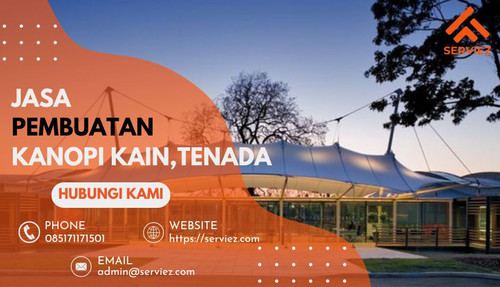 Jasa Pembuatan Kanopi Kain Dan Tenda Membrane | Bergaransi Bisa Custom

Selamat datang di Serviez Jasa Pembuatan Kanopi Kain dan Tenda Membrane! Kami adalah pilihan terbaik Anda untuk kanopi kain dan tenda membrane berkualitas tinggi yang dapat disesuaikan sesuai kebutuhan Anda. Dengan lebih dari 10 tahun pengalaman dalam industri ini, kami siap memberikan solusi perlindungan yang sempurna untuk rumah dan bisnis Anda.

Dengan beragam pilihan desain, warna, dan ukuran, kami dapat mengubah ide Anda menjadi kenyataan. Apakah Anda memerlukan perlindungan dari panas matahari yang menyengat, hujan, atau hanya ingin menciptakan area outdoor yang nyaman, kami punya solusinya!

Keunggulan Layanan Kami:

Kualitas Premium: Kami menggunakan bahan terbaik untuk menjaga kualitas tinggi produk kami.
Desain Custom: Anda dapat mendesain kanopi kain dan tenda membrane sesuai dengan preferensi Anda.
Bergaransi: Kami percaya akan kualitas pekerjaan kami dan memberikan garansi untuk memberikan Anda ketenangan pikiran.
Konsultasi Gratis: Jangan ragu untuk menghubungi kami. Kami siap membantu Anda dalam memilih opsi terbaik untuk kebutuhan Anda.
Hubungi Kami Sekarang!
Konsultasikan proyek Anda dengan kami melalui WhatsApp di 085173309170 atau kirim email ke admin@serviez.com. Untuk informasi lebih lanjut, kunjungi website kami di [https://serviez.com/wp-admin]. Serviez, solusi kanopi kain dan tenda membrane yang Anda butuhkan!