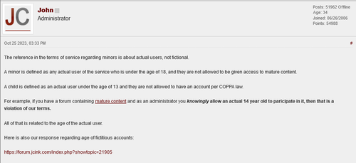 Screenshot 2023 10 30 at 19 17 39 Jcink.com Forums mature content & minor characters SOLVED.png