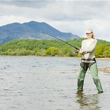 American girl fly fishing outfit