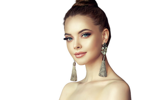 Black background Model Earrings Makeup Face Glance 575627 1280x874 removebg preview