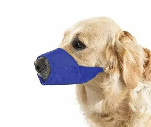 Large Breed Dog Muzzles Soft Nylon Lined Protection Choose Black Blue or Pink Size 5XL Blue 10763f0f.webp