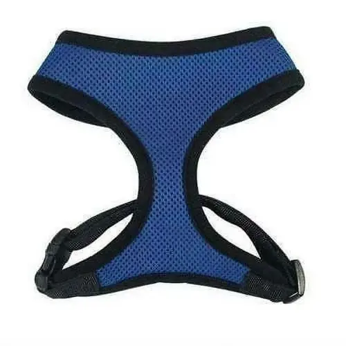 Anti Pull Breathable Mesh NO CHOKE Dog Harness Selections 10 Colors 5 Sizes Blue Harness Large 03270.webp