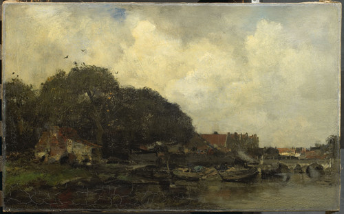 Maris, Jacob Вид на гавань, 1899, 48,5 cm х 77 cm, Холст, масло