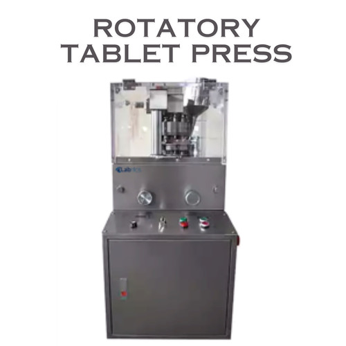 A Rotatory Tablet Press is a sophisticated machine used in pharmaceutical, chemical, and food industries to compress powdered or granular materials into tablets of consistent size, shape, and weight. It operates by feeding material into die cavities within rotating turret punches, which compress the material under high pressure to form tablets. This type of tablet press offers high-speed production capabilities, making it ideal for large-scale manufacturing. It often features multiple stations to facilitate various tablet processing steps such as filling, compression, and ejection. With precise control over compression force and tablet thickness, rotatory tablet presses ensure uniformity and quality in tablet production.