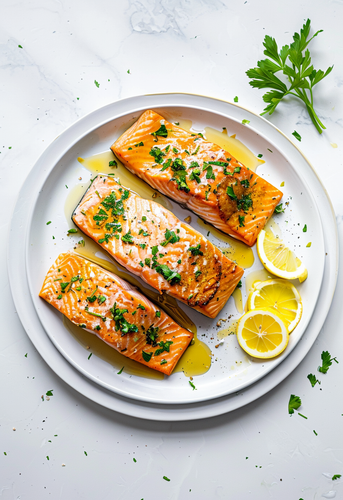 dterox Baked Salmon with Cilantro on a white plate lemon and b3fde21d ab98 4dc6 982e 4b5ef1d9fe79 3.png