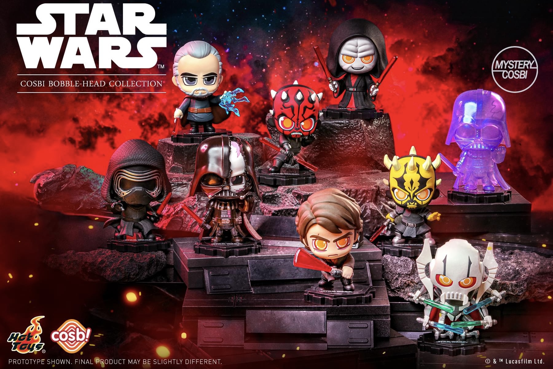 Star Wars Dark Side Cosbi Bobble-Head Collection by Hot Toys