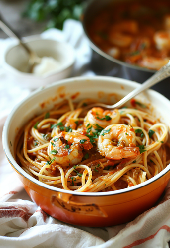dterox A bowl of spaghetti with shrimp and red sauce on the s 1384a424 758d 4987 9b14 304f41c55401 1.png