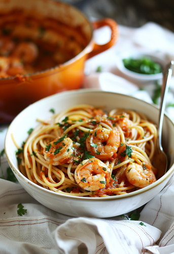 dterox A bowl of spaghetti with shrimp and red sauce on the s ee09d3da 560c 4843 970a 9a0187dcb2e6 3.png