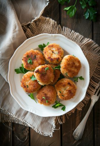 dterox A top down view of small fish cakes on an elegant whit 785b2fc7 d5d5 414d 9337 b2cf46412430 1.png