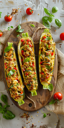 dterox Stuffed Zucchini boats recipe Beautifully presented in f7596db7 8832 4142 821f 8315a344a11f 2.png
