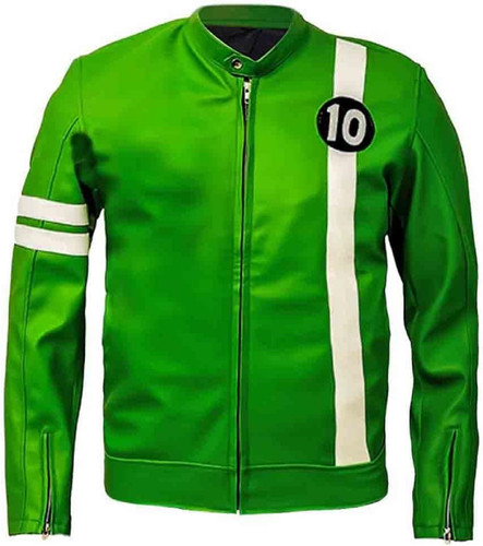 Zegior Men s Green Ben 10 Movie Leather Jacket, Sizes XXS 4XL 0.jpg