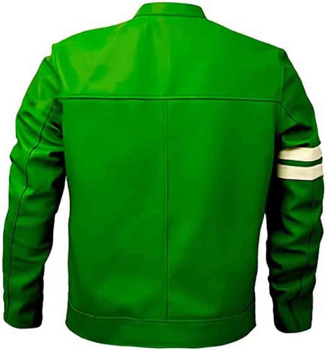 Zegior Men s Green Ben 10 Movie Leather Jacket, Sizes XXS 4XL 1.jpg