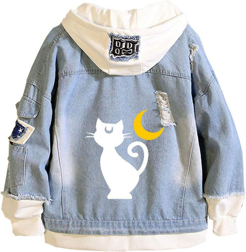 Anime Hoodie Denim Jacket Trucker Jacket Women Men Jean Jacket Long Sleeve Sweatshirt Outwear Hooded.jpg