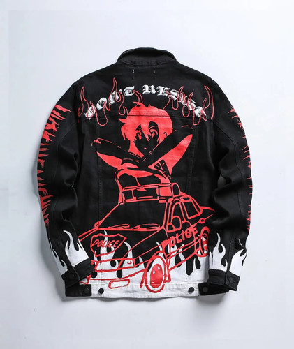 European Premium Quality Autumn Black Men's Jeans Jackets Graphic Printed Cotton Stretch Clothes Sma.jpg