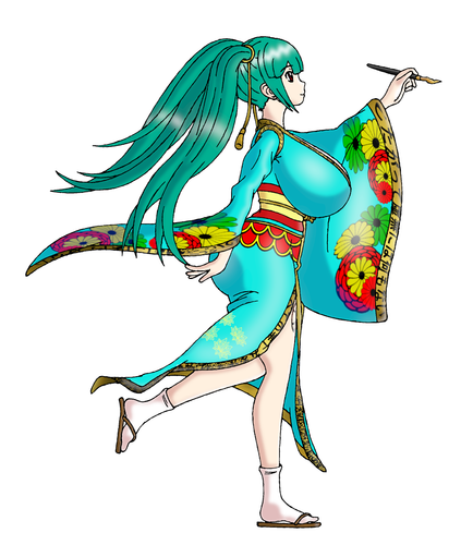 aya sketching colored