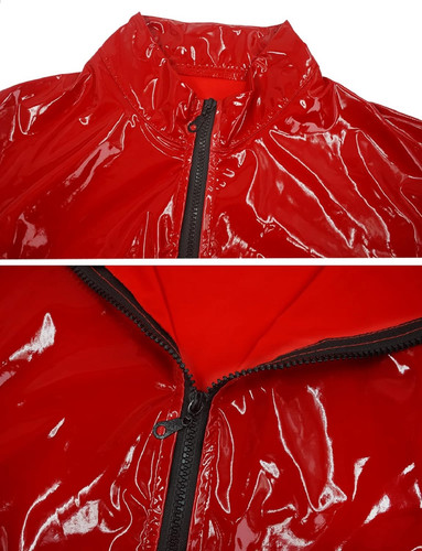 SEAUR Men s Shiny Patent Leather Jacket Casual Slim Fit Leather Muscle Tank Top T Shirts Nightclub P.jpg