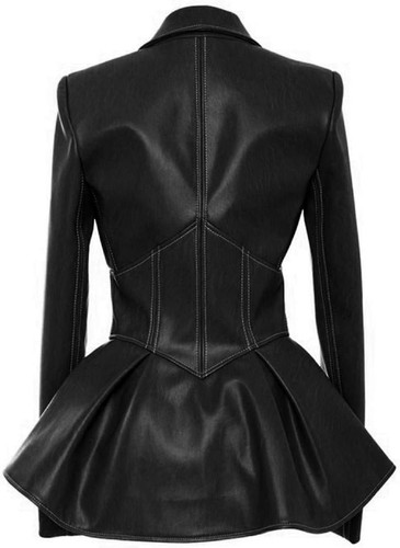 Women s Fashion Perfectly Shaping Zip Up Long Sleeves Faux Leather Biker Jacket 1.jpg