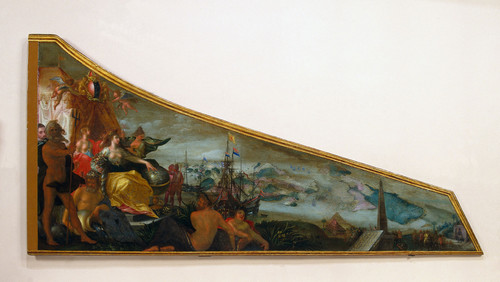 Isaacsz, Pieter Аллегория Амстердама как центра мира, 1607, 79,4 cm х 165 cm, Дерево, масло
