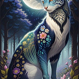 (6)mythische wezens kat