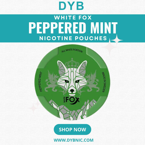 White Fox Peppered Mint Nicotine Pouches online.jpg