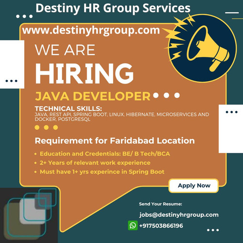 Jobs for Java Developer in Faridabad.1