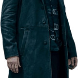 Men's Long Coat Real Leather Elbow Patch Billy Cotton Butcher Trench Coat Jacket Billy Jacket Butche