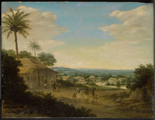 Post, Frans Jansz Бразильская деревня, 1680, 20,5 cm х 26,5 cm, Дерево, масло