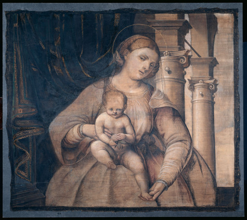 Pordenone (окружение) Мария с младенцем, 1550, 90 cm х 105 cm