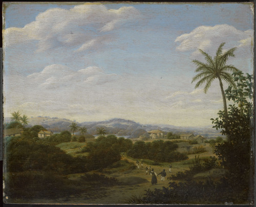 Post, Frans Jansz Бразильский пейзаж, 1680, 22,5 cm х 28 cm, Дерево, масло