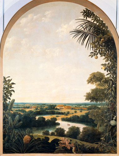 Post, Frans Jansz Пейзаж в Бразилии, 1652, 282,5 cm х 210,5 cm, Холст, масло