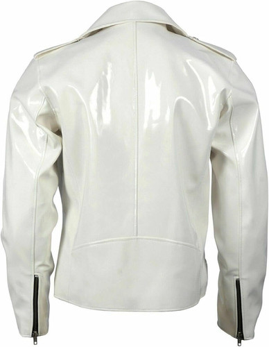 Womens White Pvc Leather Jacket Shiny Stylish Cafe Racer Style Motorcycle Biker Leather Jacket 2.jpg
