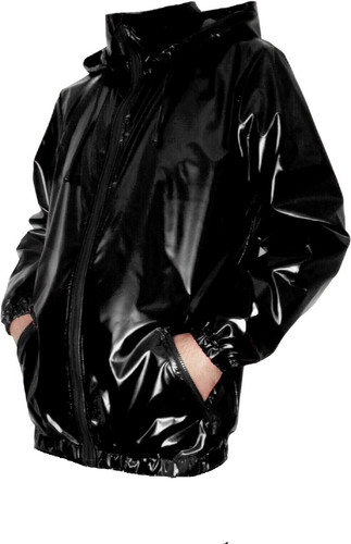 Mens Blue Pvc Leather Raincoat Jacket Shiny Stylish Cafe Racer Style Motorcycle Biker Leather Jacket.jpg