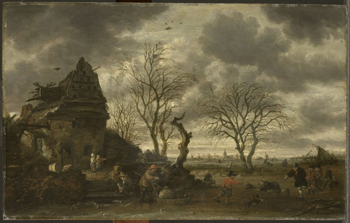 Rombouts, Salomon Зима, 1702, 42 cm x 66,7 cm, Дерево, масло