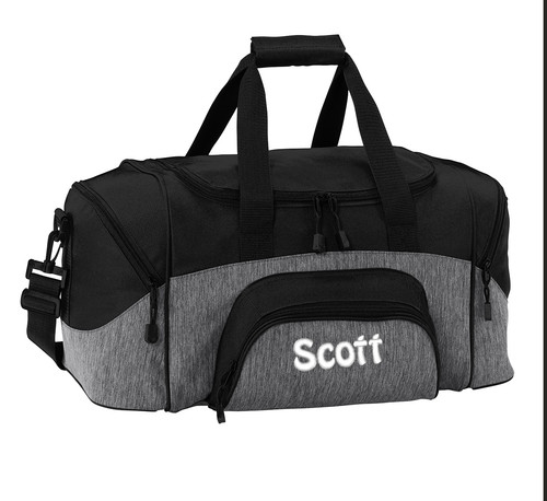 BG990S Duffel Bag Personalized Heather Grey Black.jpg