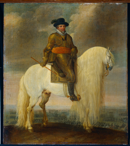 Hillegaert, Pauwels van Принц Морис верхом на белом коне после победы в битве при Ньюпорте, 1635, 37
