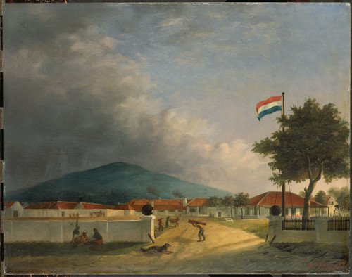 Hesselaar, H.Th. (1820 1858) Сахарный завод Кедавонг в Пасуруане на Яве, 1849, 43 cm х 54 cm, Дерево