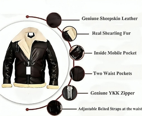 ZB LEATHERS Men s B3 Bomber Jacket Aviator Real Shearling B3 Bomber Jacket Winter 1.jpg