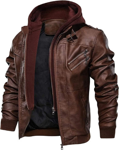 Mens Vintage Style Motorcycle Removeable Hood Leather Biker Jacket 3.jpg