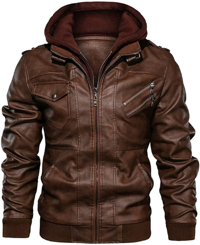 Mens Vintage Style Motorcycle Removeable Hood Leather Biker Jacket 1.jpg